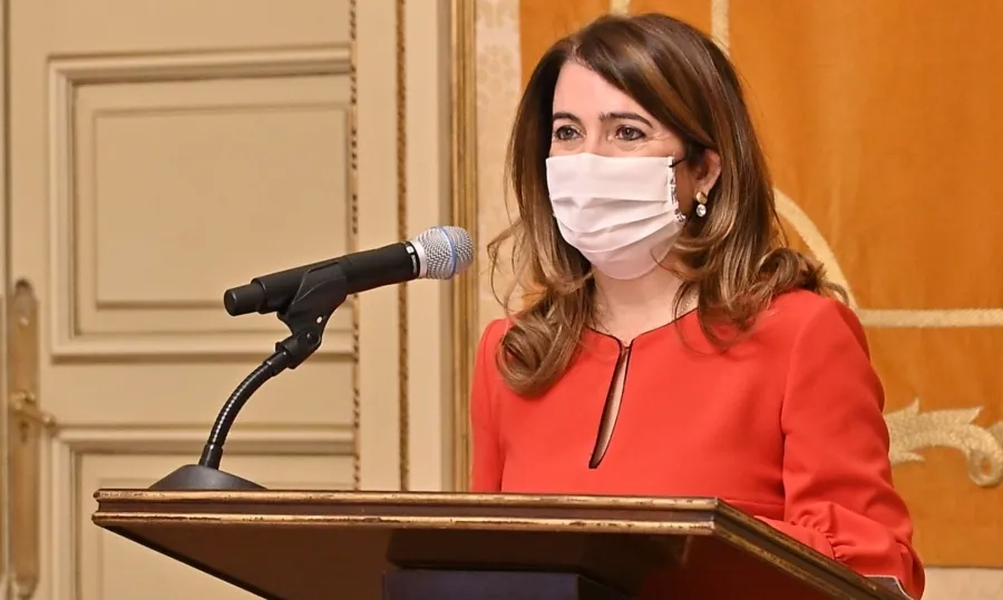 La concejala de Educación del Ayuntamiento de Salamanca, Mª Victoria Bermejo, en una rueda de prensa anterior