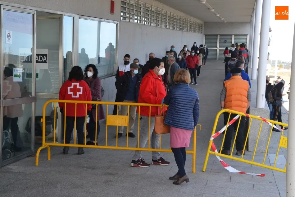 Imagen del cribado masivo realizado durante las jornadas del martes y el miércoles en el frontón del Pabellón Eladio Jiménez de Ciudad Rodrigo