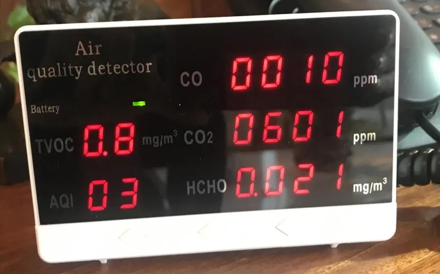 Imagen de archivo de un dispositivo de medición de CO2. Foto EP