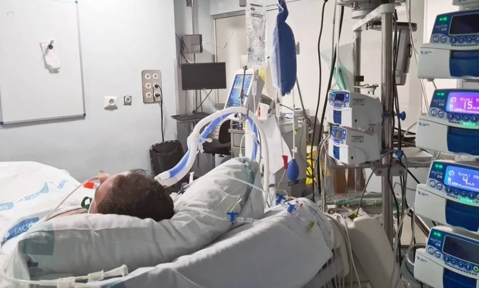 Paciente en UCI durante la pandemia
