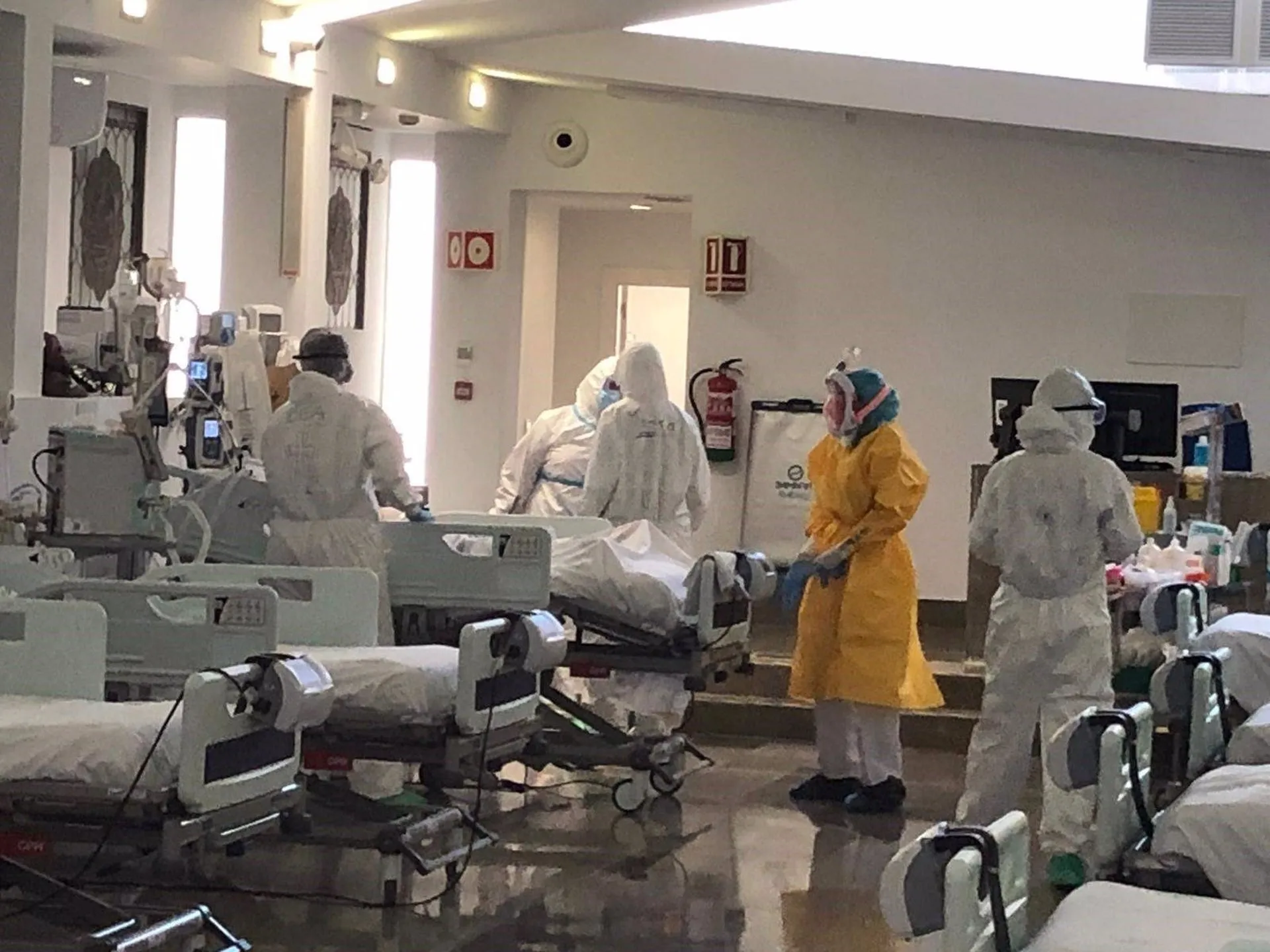 Pacientes en UCI durante la pandemia. Foto: EP