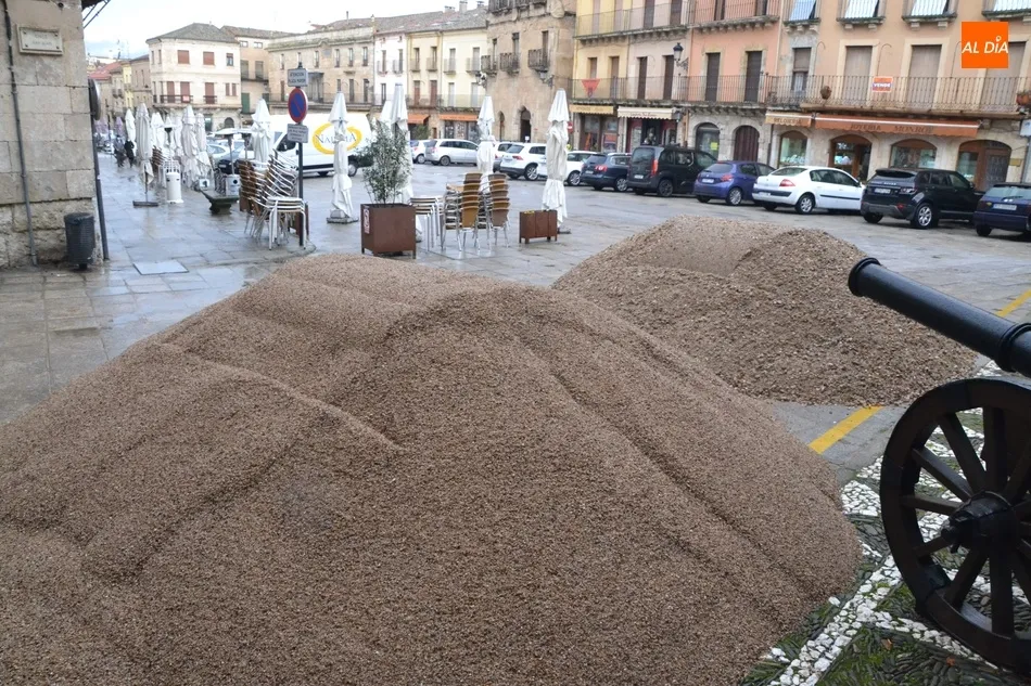 Foto 2 - La arena hace acto de presencia en la Plaza Mayor como cada mes de febrero  