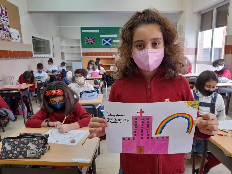 Una de las escolares que ha participado en esta campaña