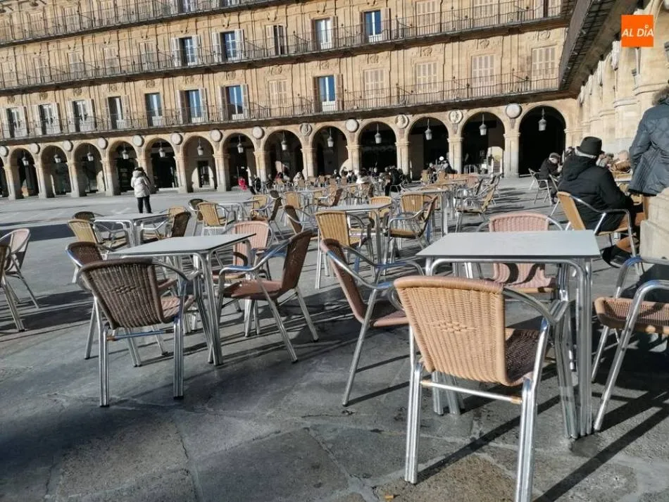 Terrazas en la Plaza Mayor de Salamanca