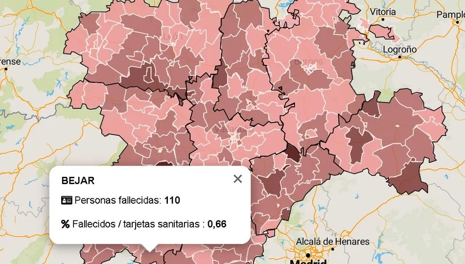 La ZBS de Béjar registra tres nuevos fallecidos en dos días pero mejora la curva de contagios