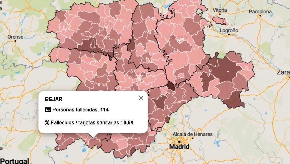 Datos oficiales de la Junta de Castilla y León