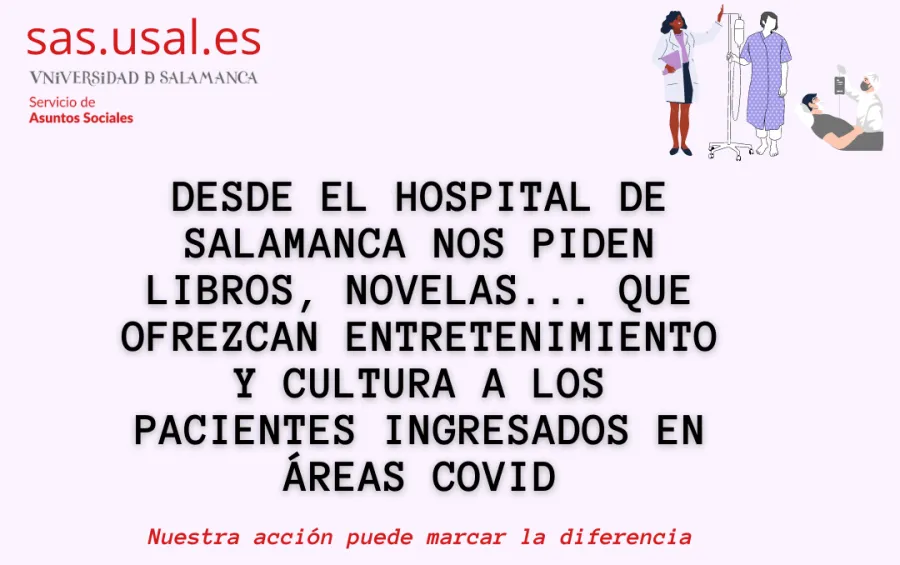 Foto 2 - La USAL anima a la comunidad universitaria a donar libros para los ingresados por covid