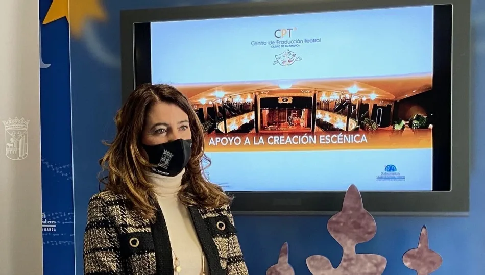 La concejal de Cultura, María Victoria Bermejo, en la Sala de la Palabra del Liceo, antes de anunciar esta iniciativa