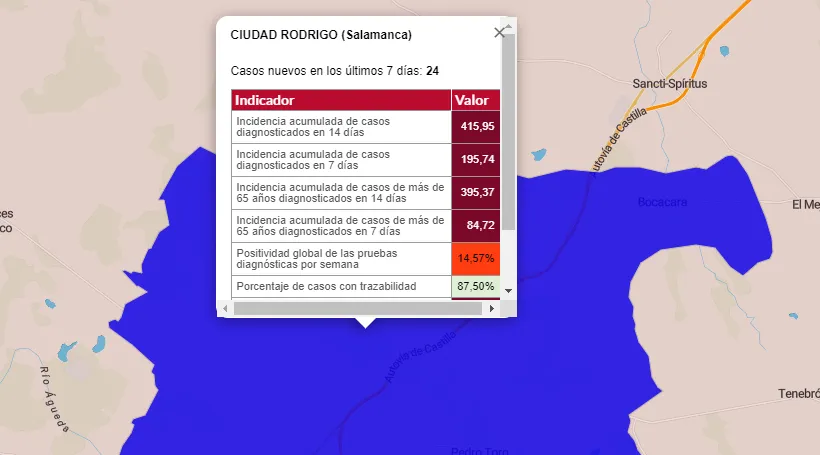 Paso atrás de la Zona de Ciudad Rodrigo con 13 nuevos positivos, la cifra más alta en dos semanas ...