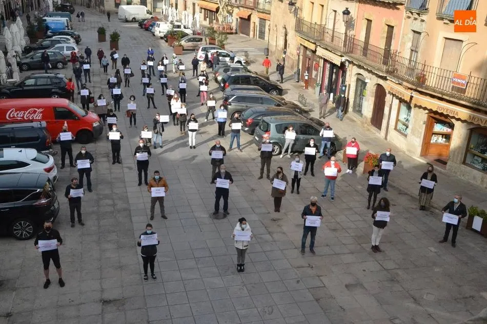 Protesta en Ciudad Rodrigo el pasado mes de noviembre