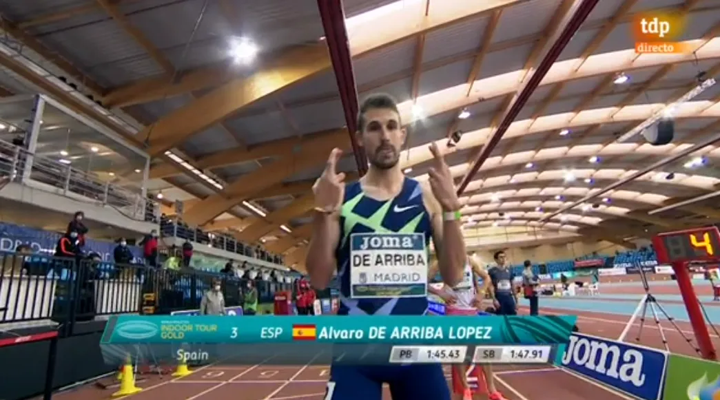 Álvaro de Arriba, 5º en la cita de Madrid del World Indoor Tour con su mejor marca de la...