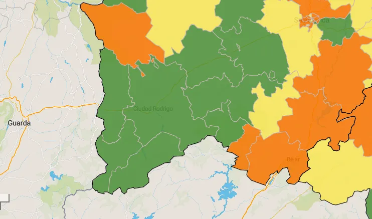 La comarca de Ciudad Rodrigo logra estar al completo en verde por 1ª vez desde principios de...