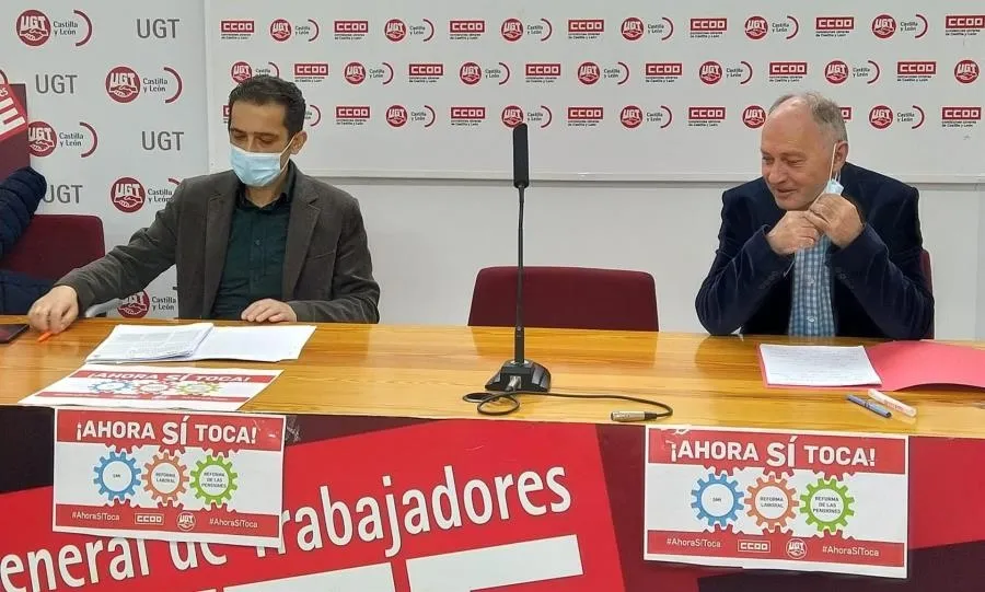 Faustino Temprano y Vicente Andrés presentan las movilizaciones previstas para los días 11 de cada mesUGT