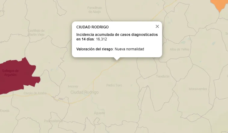 Ciudad Rodrigo alcanza la ‘Nueva Normalidad’ también en la incidencia quincenal  