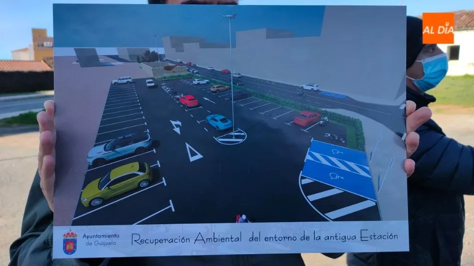 Foto 4 - Todo listo para la nueva zona verde y aparcamiento junto a la antigua estaci&oacute;n de tren