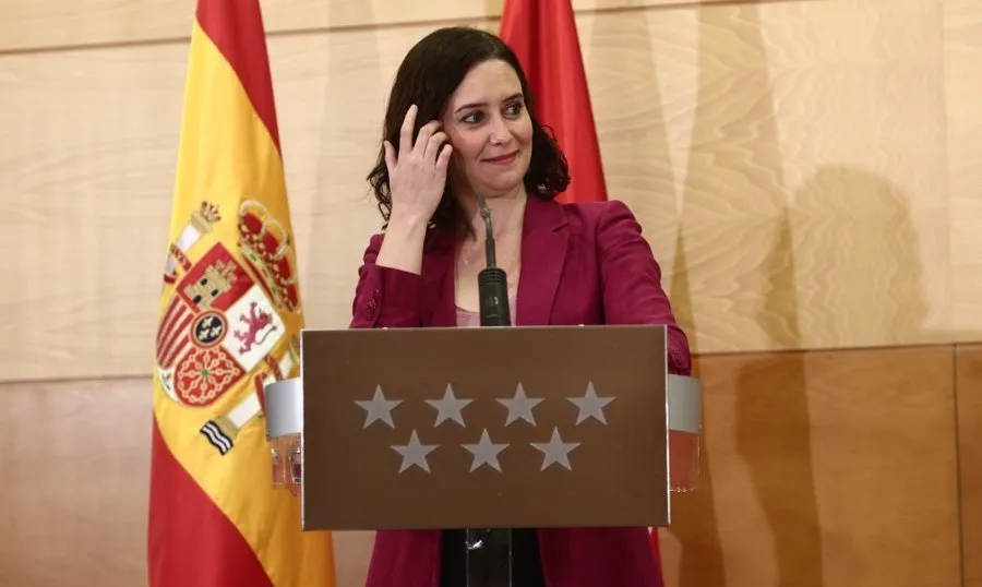 Rueda de prensa anterior de la presidenta madrileña, Isabel Díaz Ayuso. Foto EP