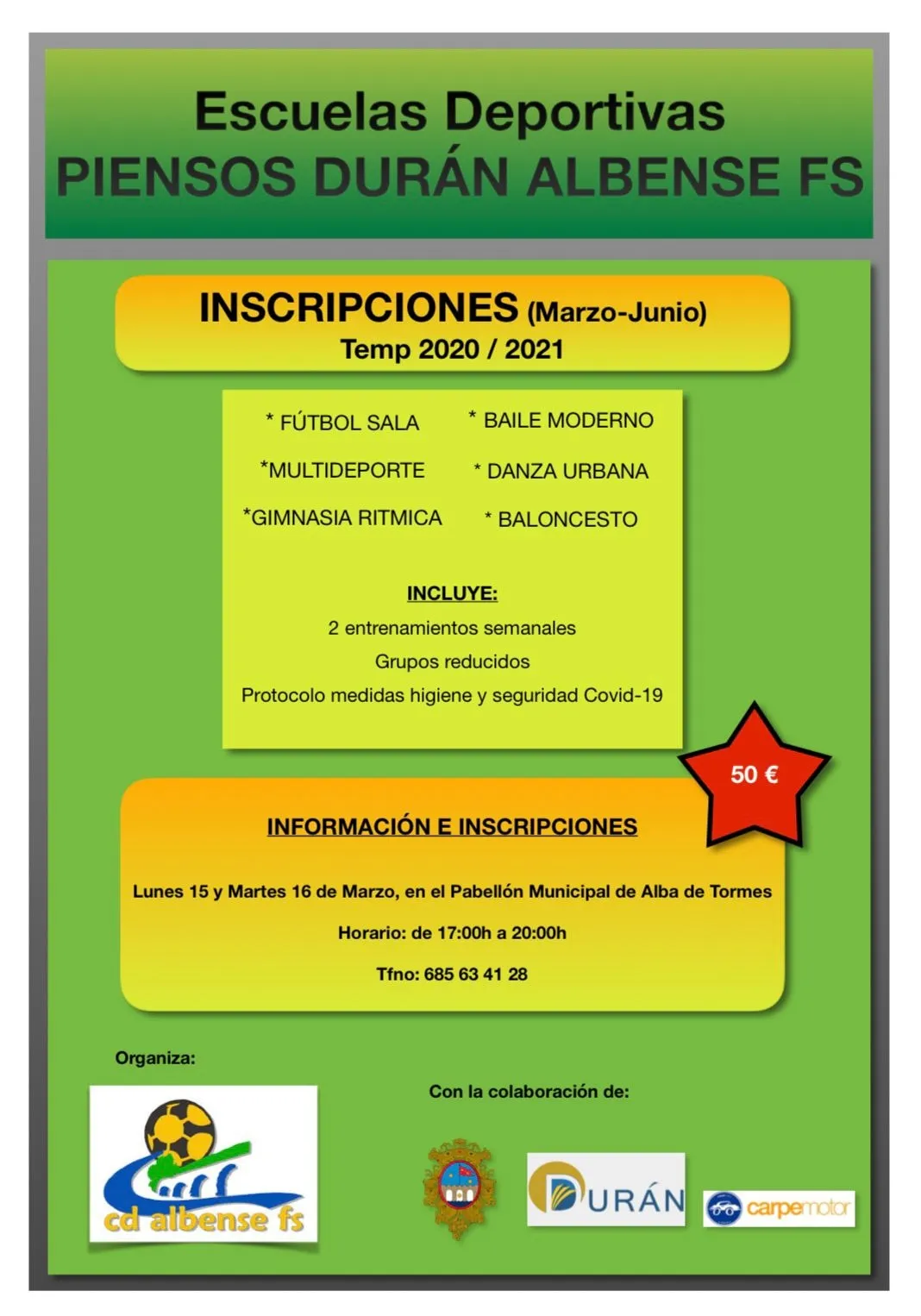 Foto 2 - Vuelven las Escuelas Deportivas del Piensos Dur&aacute;n Albense FS