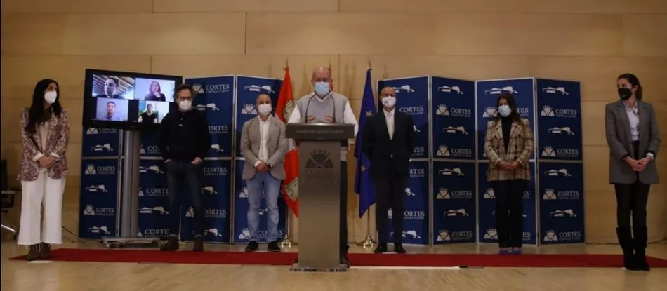 Comparecencia conjunta presencial y telemática de los procuradores de Cs en Castilla y León