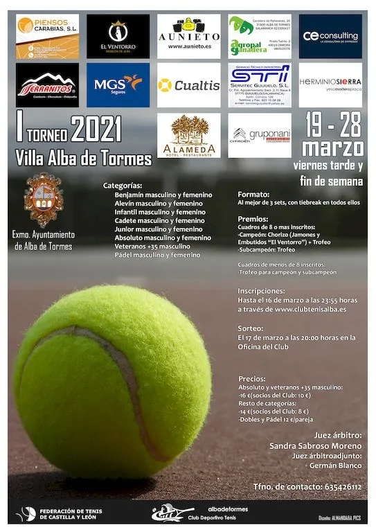 Foto 2 - &Uacute;ltimas horas para inscribirse en el I Torneo de Tenis y P&aacute;del Villa Alba de Tormes