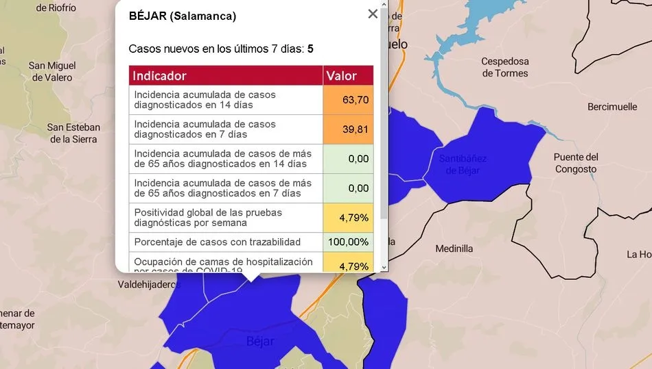 Datos oficiales de la Junta de Castilla y León