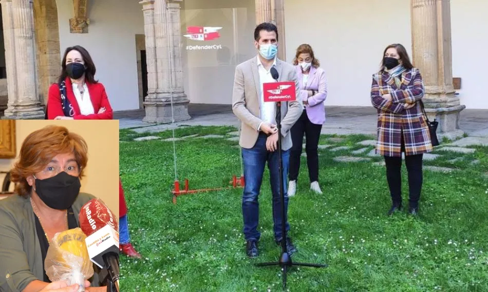 Foto de fondo Luis Tudanca en el Colegio Fonseca de Salamanca / EP