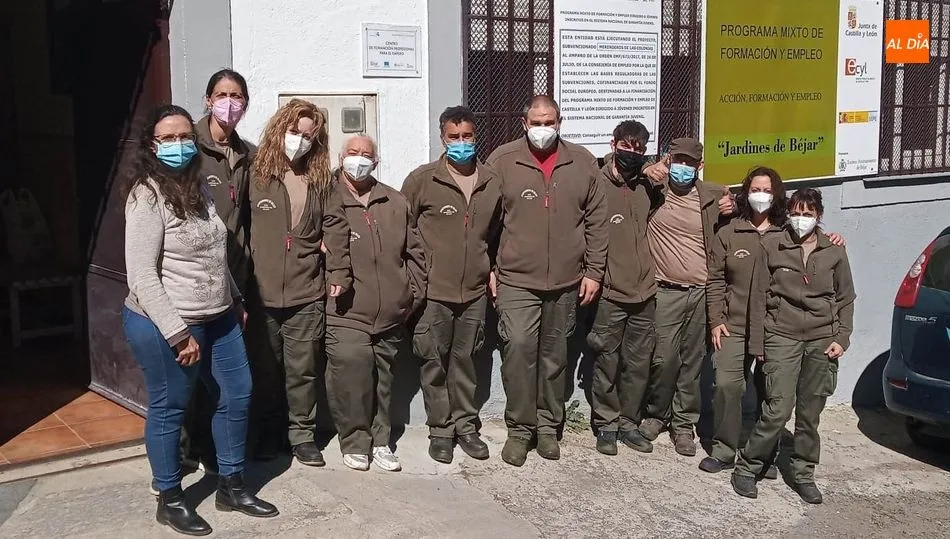 Alumnos y profesores del Programa Jardines de Béjar
