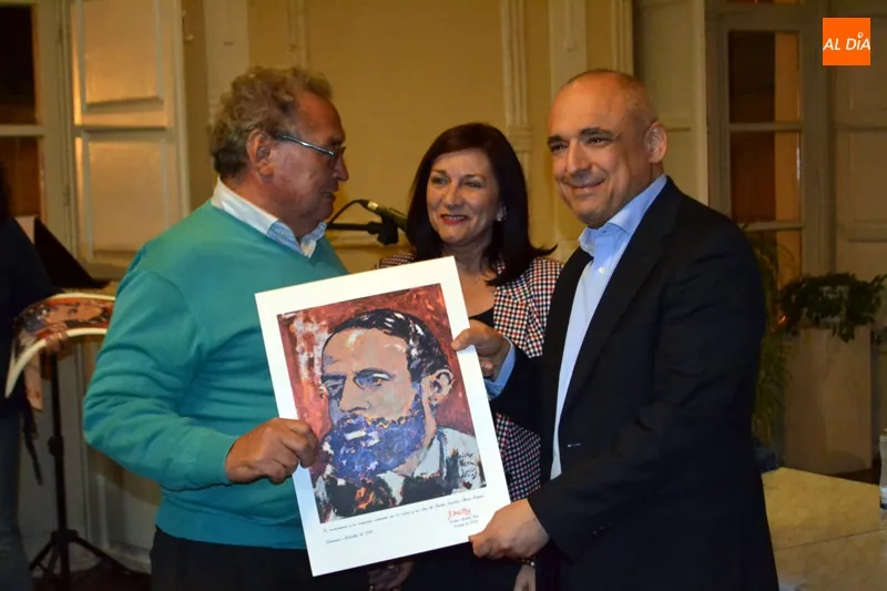 Casimiro García, ex alcalde de Santiago de la Puebla, durante uno de los últimos actos públicos en los que participaba junto al PSOE. Archivo