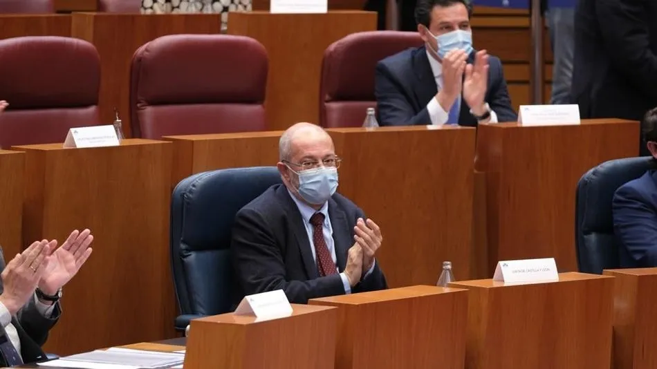 El vicepresidente de la Junta de Castilla y León, Francisco Igea, durante el debate de la moción de censura en las Cortes de Castilla y León