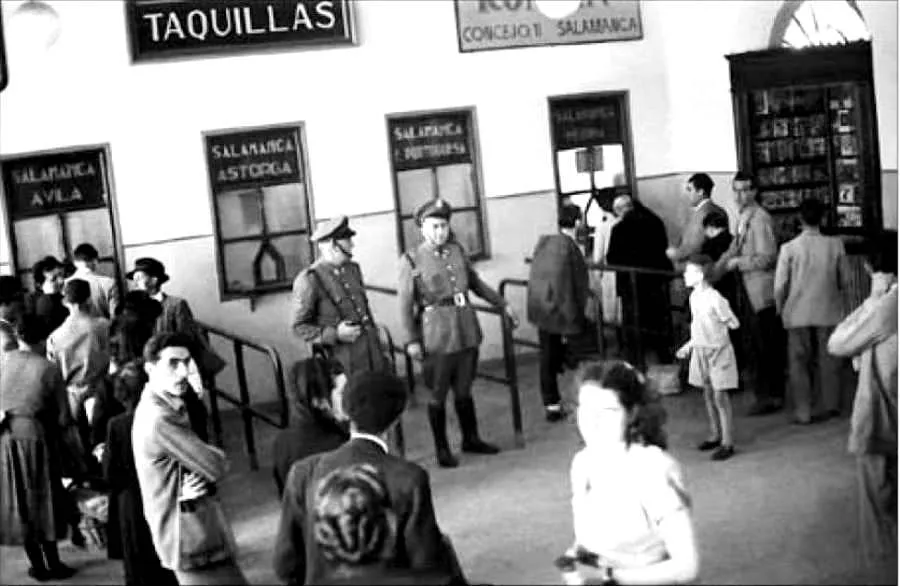 La estación de tren de Salamanca en los años 50