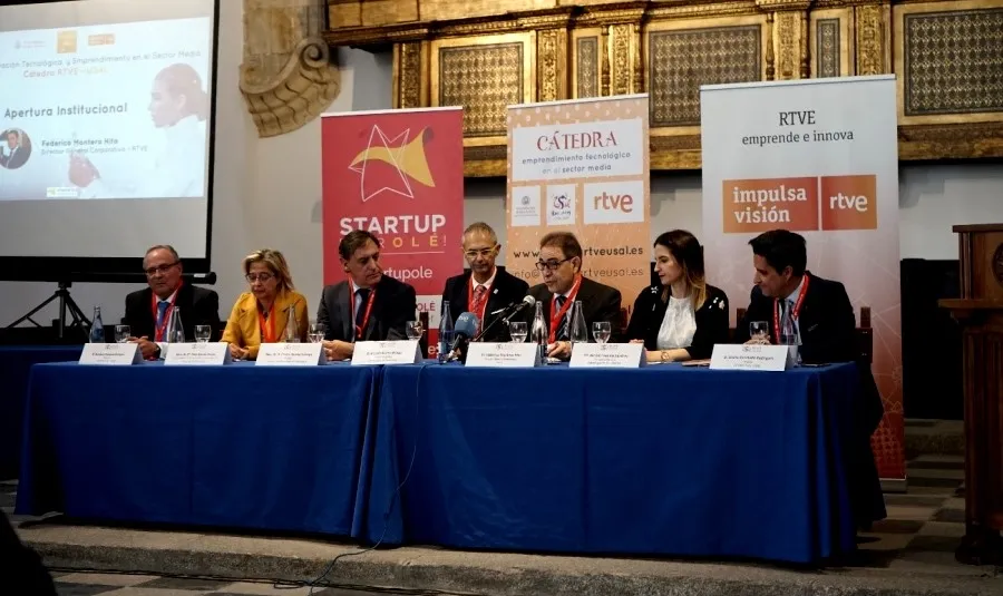 I Jornada de Innovación Tecnológica y Emprendimiento en el sector media organizada por la Cátedra RTVE-USAL que tuvo lugar en octubre de 2019
