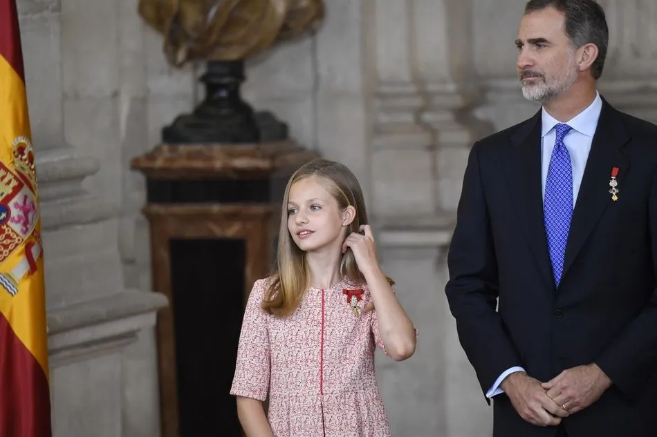 La Princesa de Asturias, Leonor de Borbón, y el Rey Felipe VI. Foto: EP