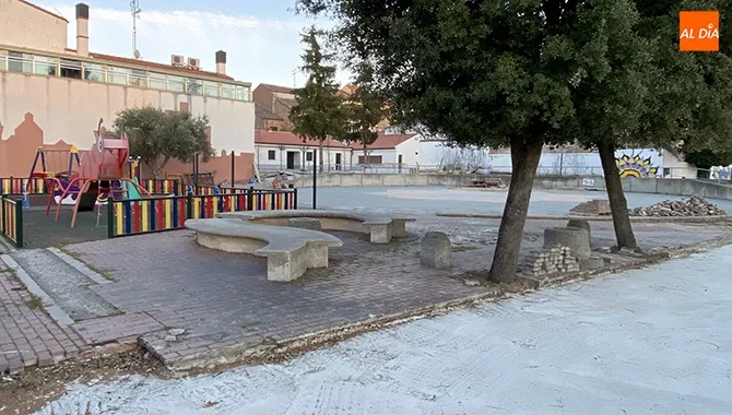Imagen actual de las obras de reforma en el Parque La Huerta