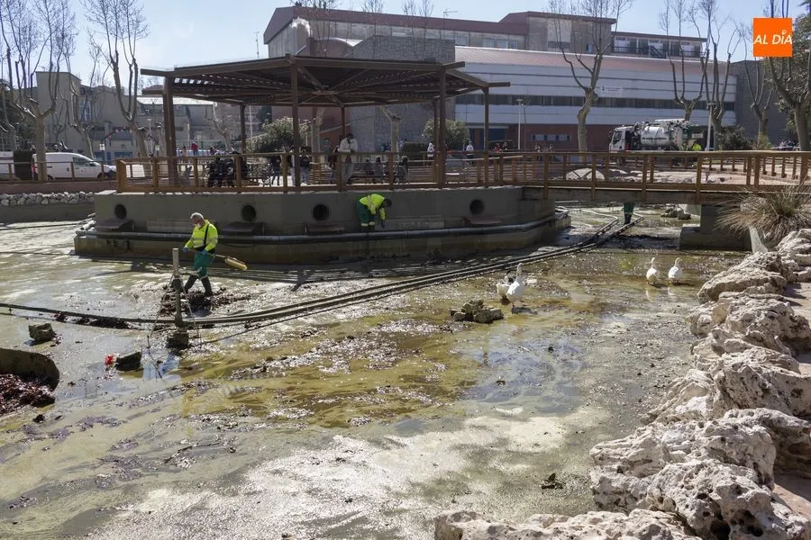Foto 4 - Vaciado el estanque de la Alamedilla para su limpieza anual