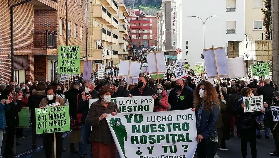 Concentración del pasado mes de febrero ante el hospital de Béjar