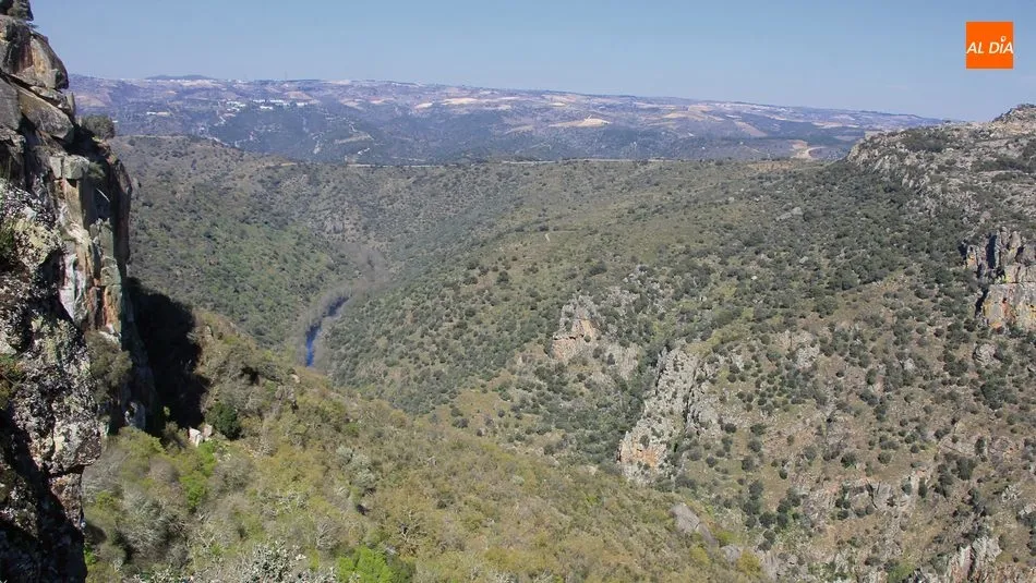 Vista de las Arribes del Tormes desde el asomadero cuyo acceso sale en las inmediaciones de la plaza / CORRAL