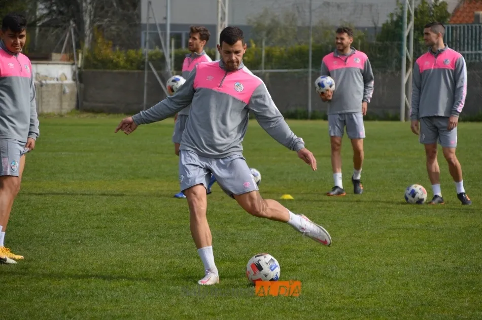 Uxío da Pena, en un entrenamiento