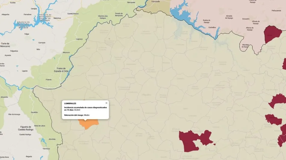Lumbrales registraba este martes un positivo de covid / FUENTE: JCyL