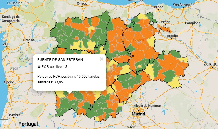 Subidón de la Zona de La Fuente de San Esteban con cinco positivos más  