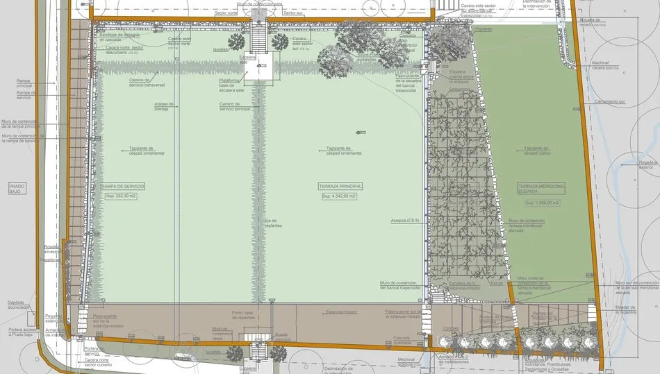 Planta del proyecto de la Huerta de El Bosque