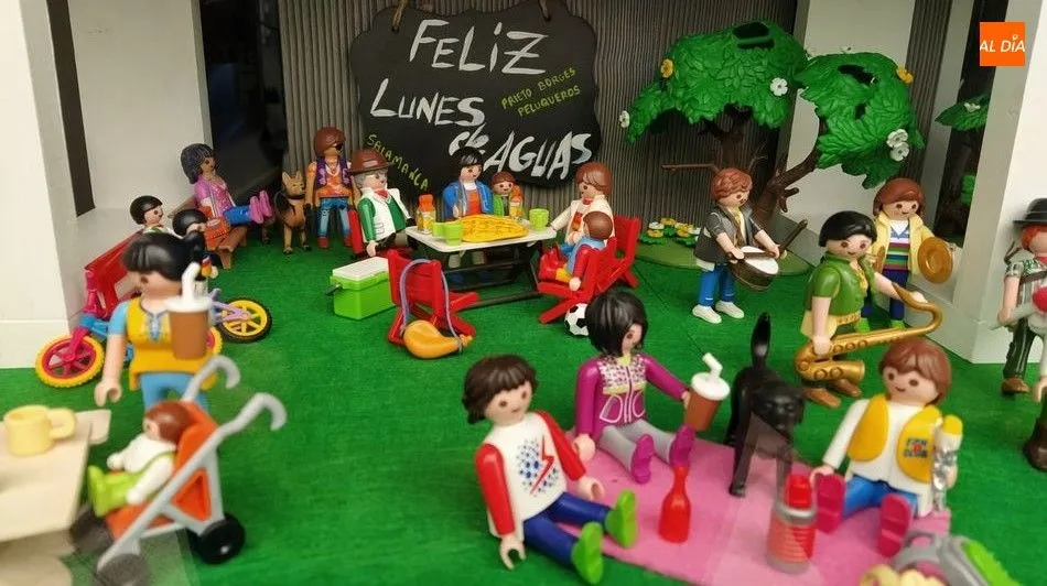 Recreación del Lunes de Aguas en versión Playmobil