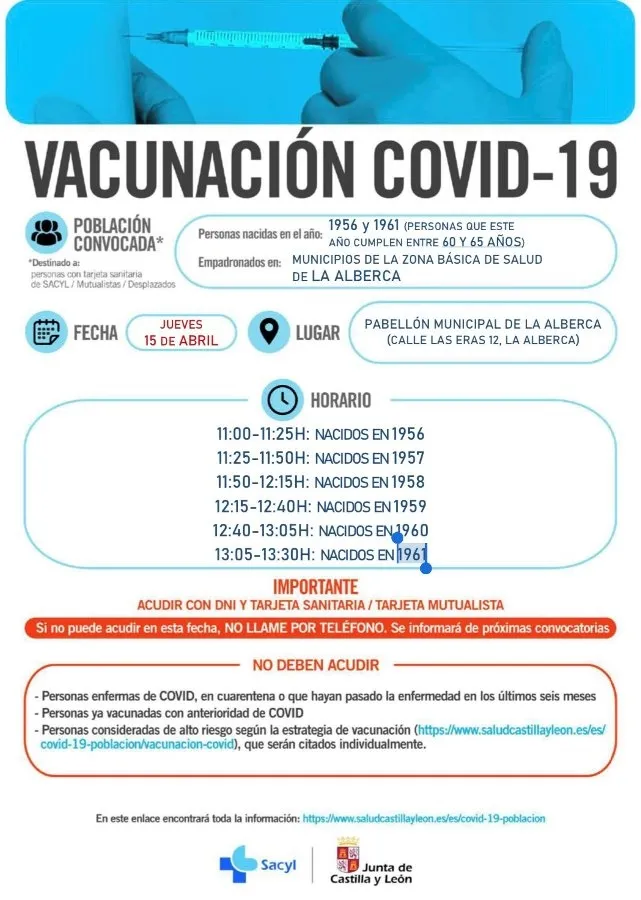Foto 5 - La vacunaci&oacute;n masiva contin&uacute;a en La Alberca, Pe&ntilde;aranda, Fuentes de O&ntilde;oro, Tamames y Vitigudino