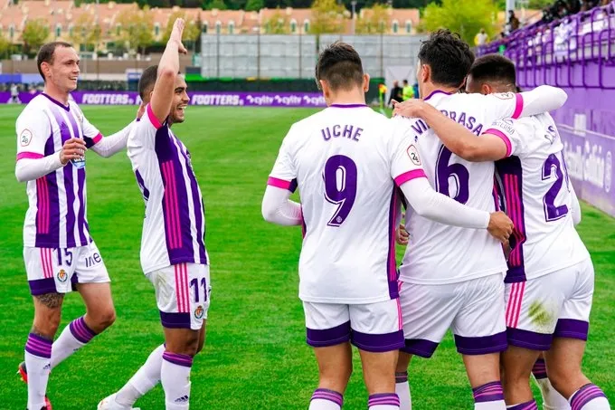 El Promesas anota un tanto en casa y lo celebra / Real Valladolid
