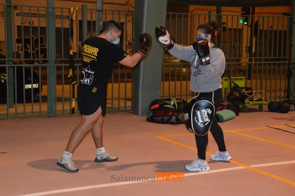 Richard Huerta entrena en compañía de su hermana Alicia