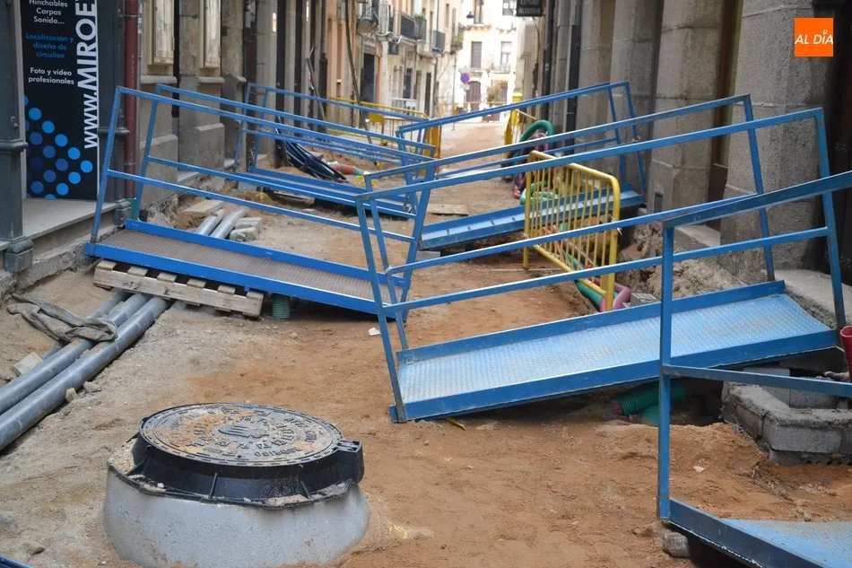 Una de las obras que tiene actualmente en marcha el Consistorio, la de la calle San Juan