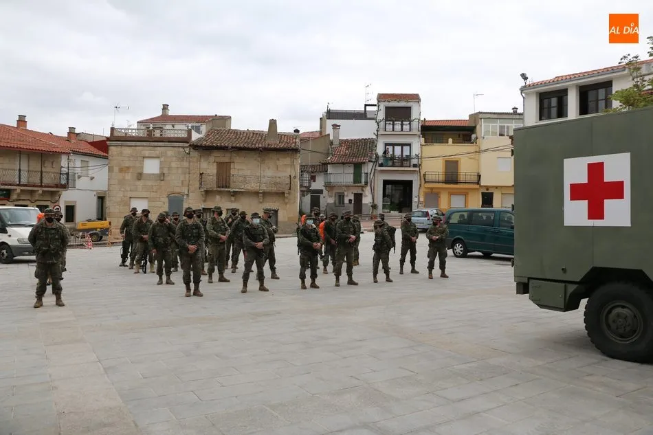 Foto 3 - La Compa&ntilde;&iacute;a del Cuartel General del Mando de Ingenieros desarrolla en Villarino actividades de...