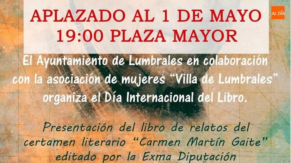 Aplazada para el 1 de mayo la celebración del Día del Libro y la actuación de Baleo en Lumbrales