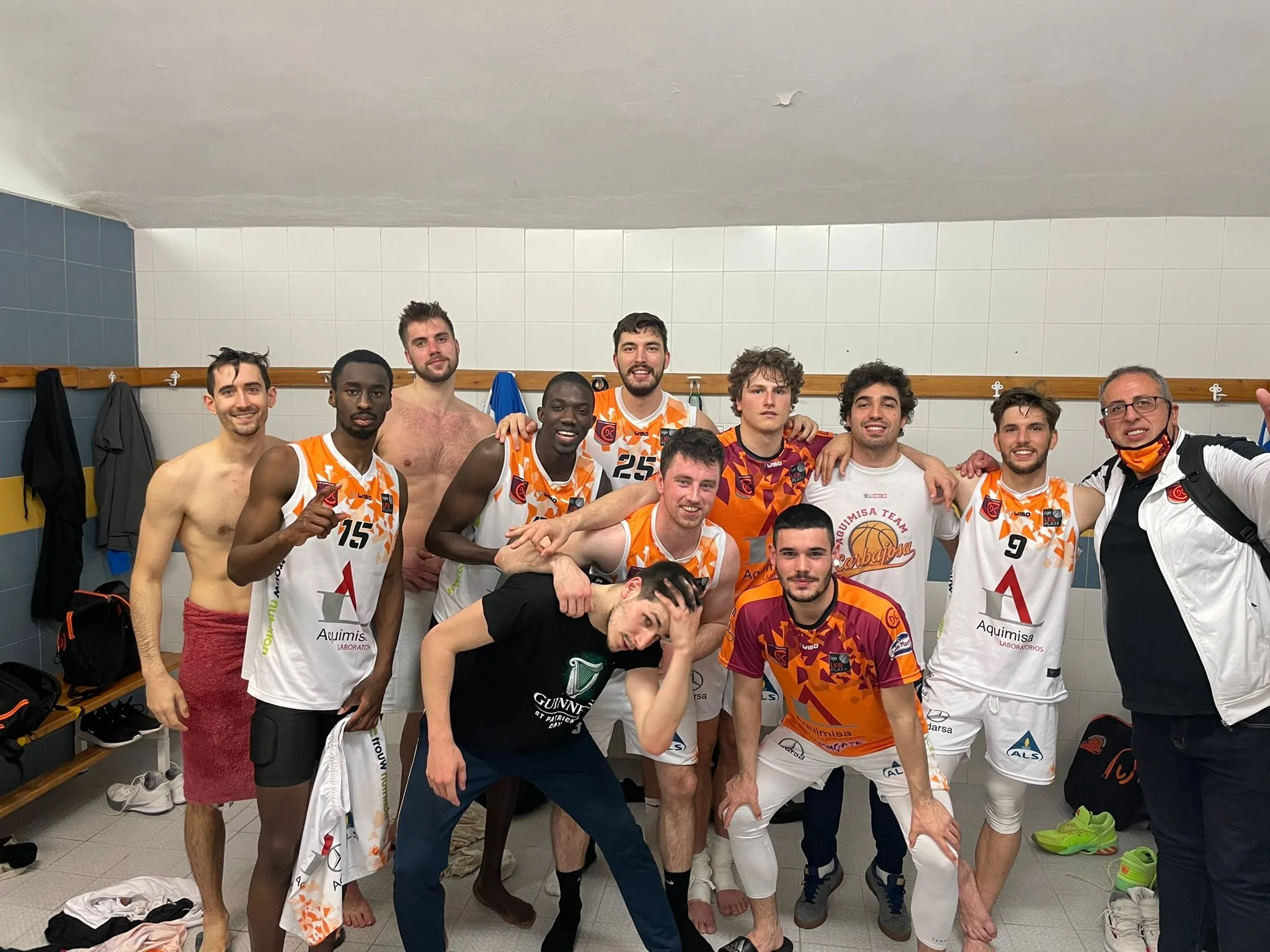 Vestuario del Aquimisa tras el partido