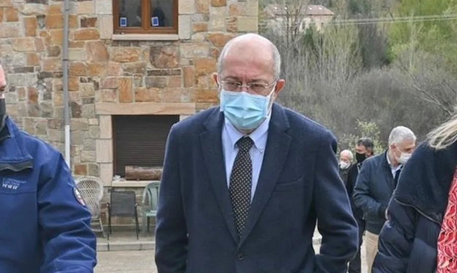 El vicepresidente de la Junta de Castilla y León, Francisco Igea, durante su visita a Molinos de Duero. - JCYL