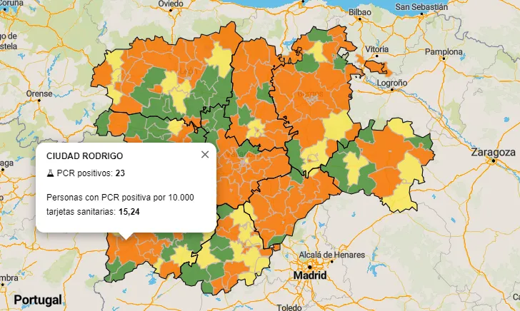 La Zona Básica de Ciudad Rodrigo registra 5 positivos más entre Sancti-Spíritus y Miróbriga  