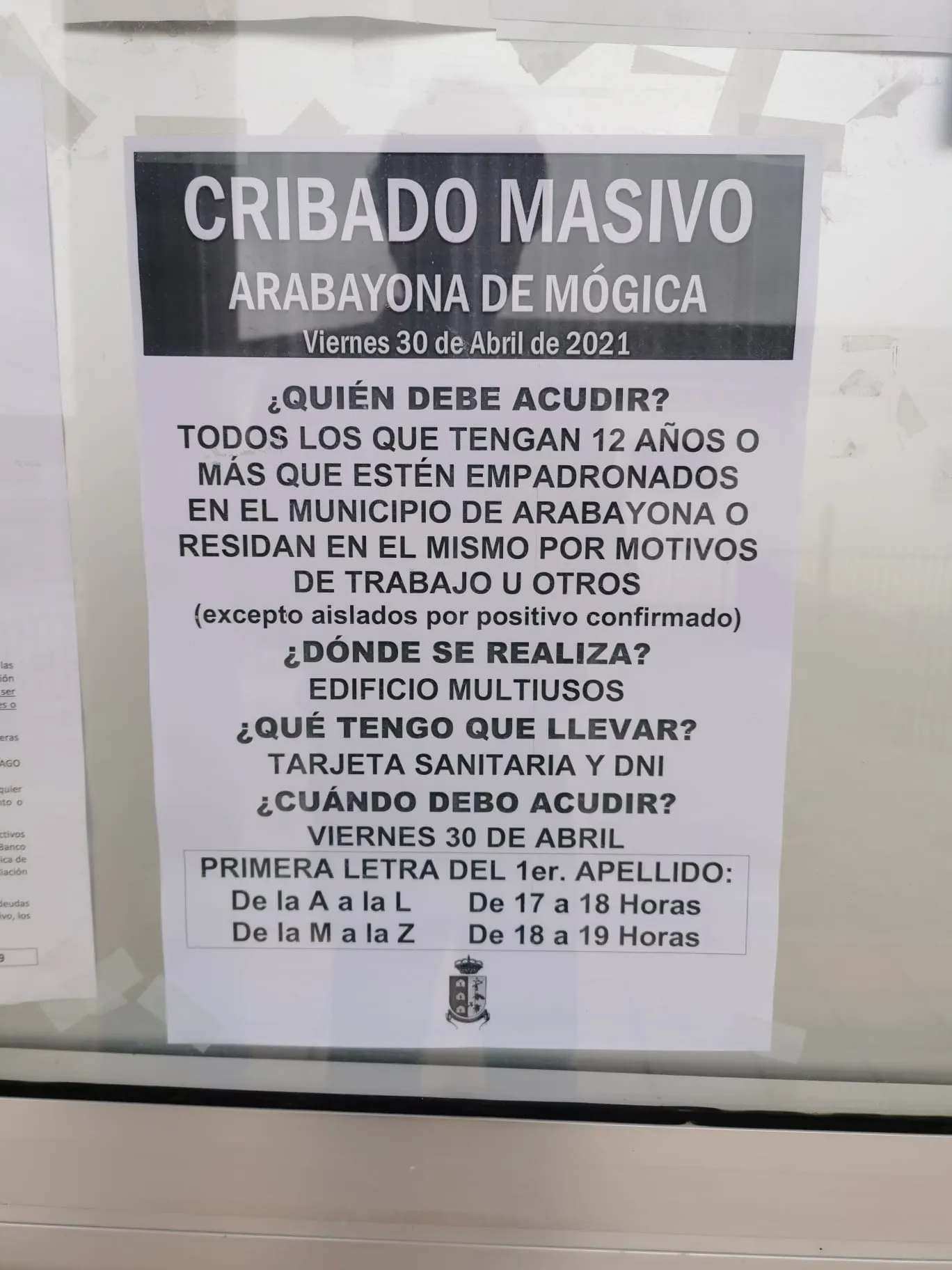 Foto 4 - Mayores de doce a&ntilde;os pasar&aacute;n por el cribado en Arabayona  